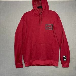 Vintage Ecko Unltd Hoodie Men's L Red Sweatshirt Y2K Hip Hop Rhino Logo Skater